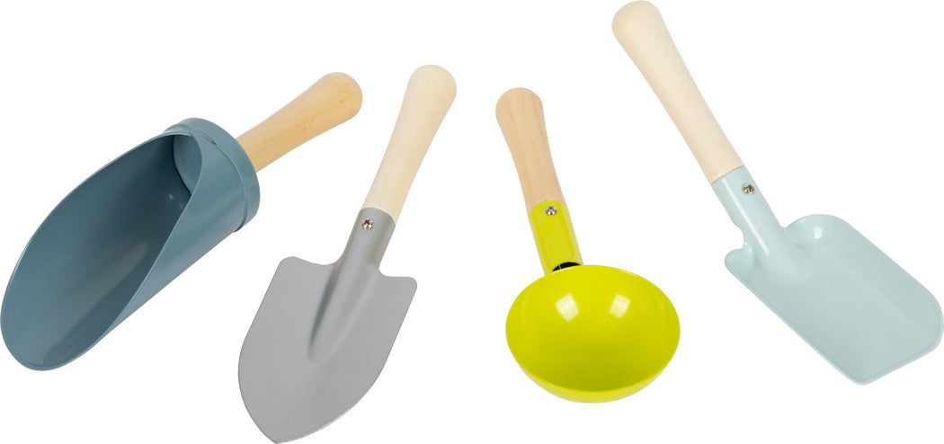 small foot Handschaufel-Set kompakt – 4 Teile aus Holz und Metall